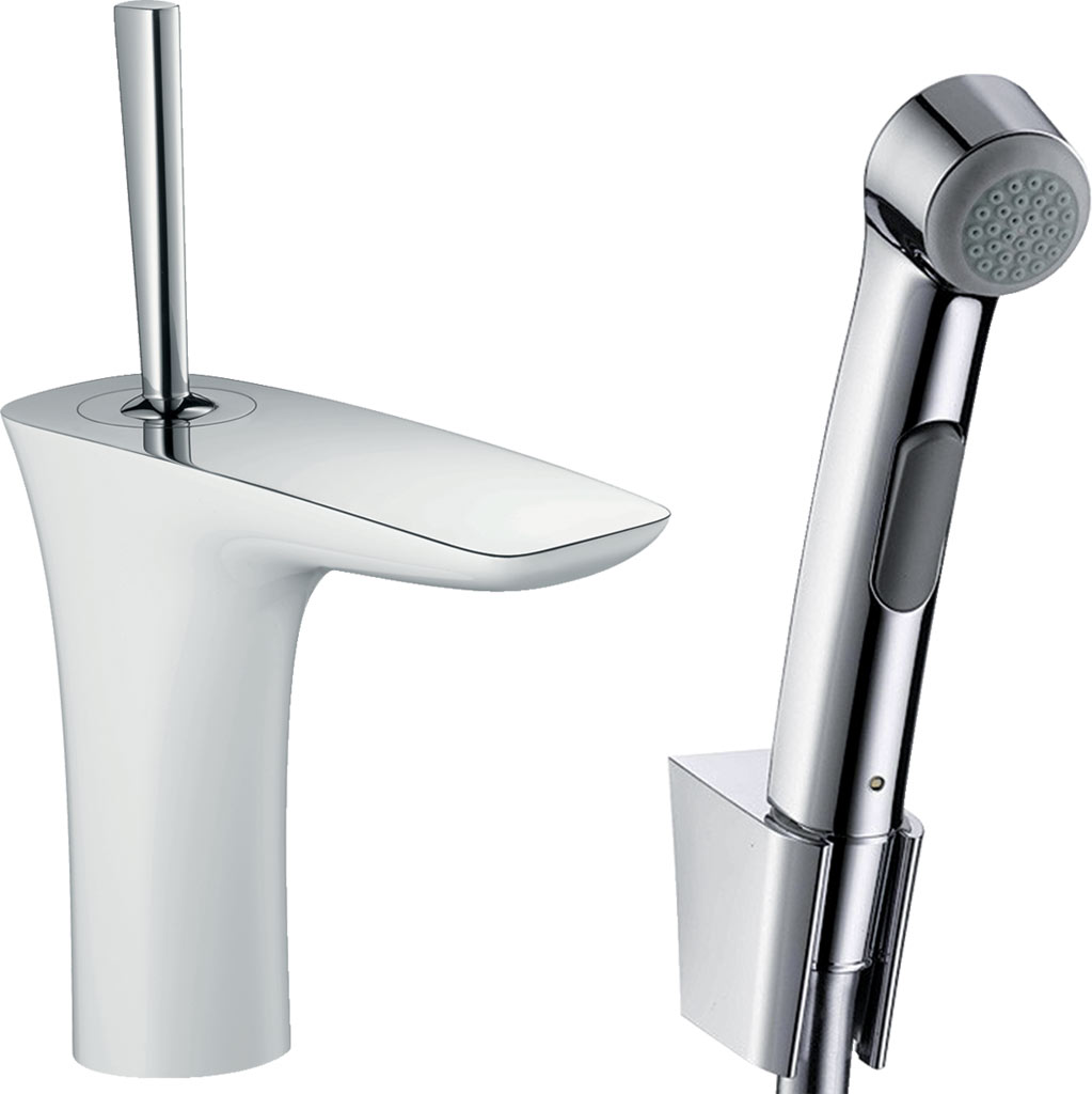 Hansgrohe PuraVida Egykaros mosdócsaptelep bidette kézizuhannyal és 160 cm zuhanycsővel 