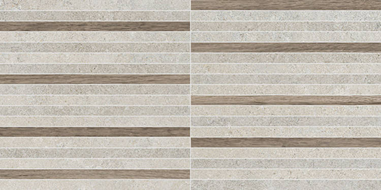 Kanjiza dekorcsempe Kanjiza Limestone Mosaic Grey dekorcsempe