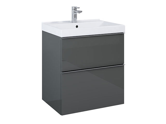 Arezzo Design Monterey 60 cm-es alsószekrény 2 fiókkal magasfény? szürke