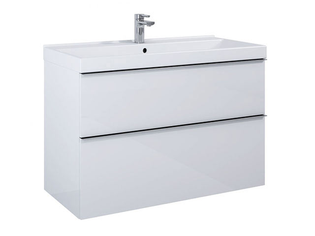 Arezzo Design Monterey 100 cm-es alsószekrény 2 fiókkal magasfény? fehér