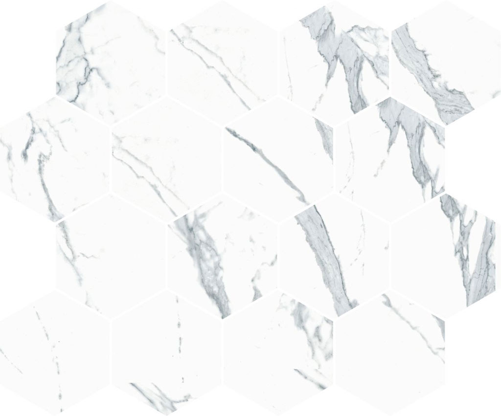 Cerdisa Archimarble Mosaico Esagona Statuario mozaik 34,4x28,7 cm