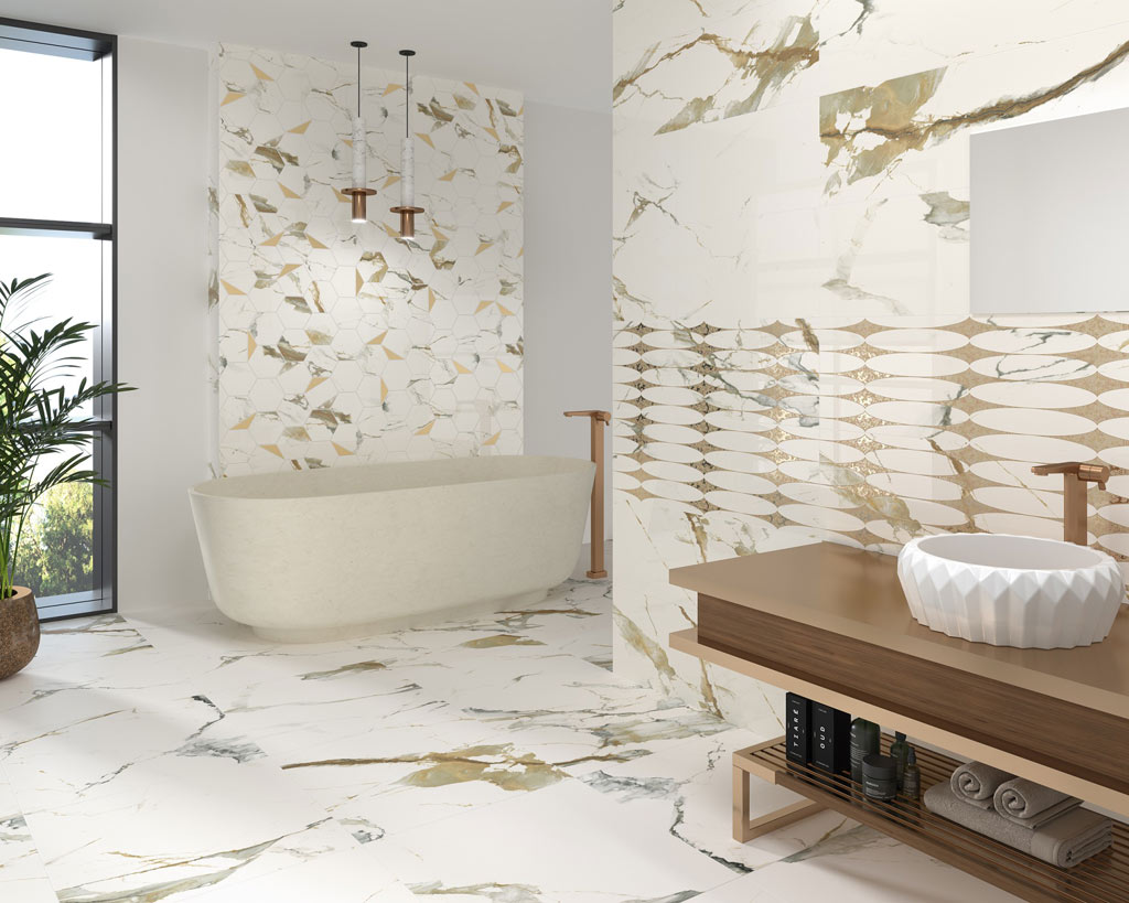 Dune Ceramic Mosaics Modern fürdőszoba 