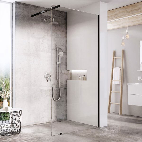 Ravak Walk-In Wall 70 (fekete + Transparent) 