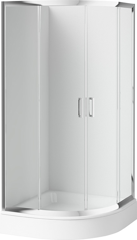 Deante Funkia félkör alakú zuhanykabin 90 cm, átlátszó üveg 