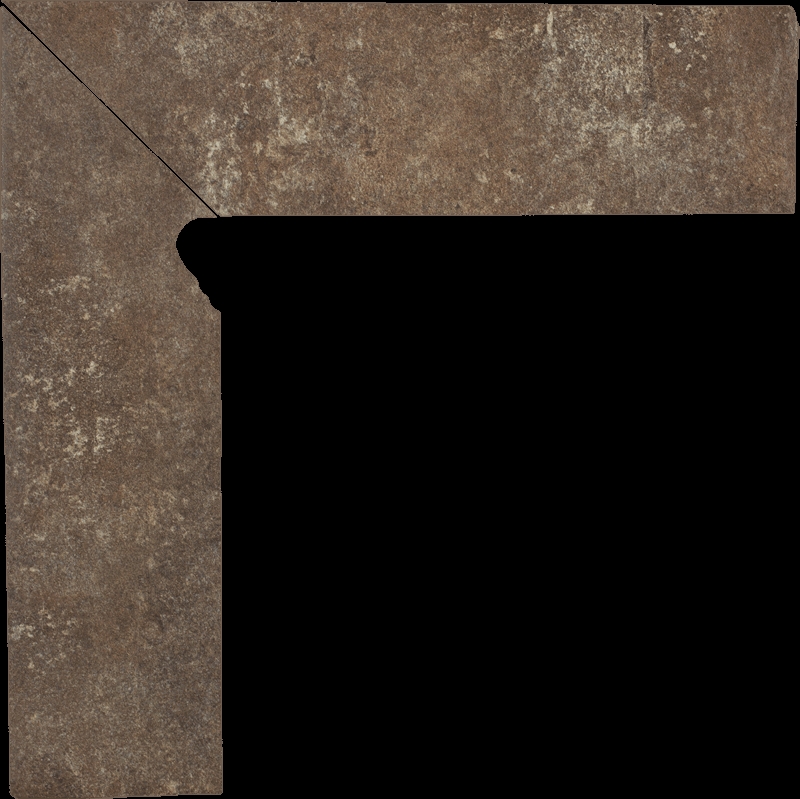 Paradyz Ilario Brown Cokol Lewy lábazati elem 8,1 x 30