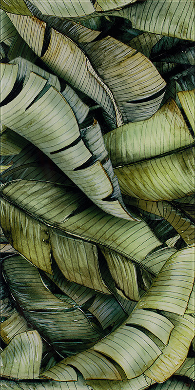 Paradyz Natura Uniwersalne Inserto Szklane Leaf B dekorcsempe 30 x 60