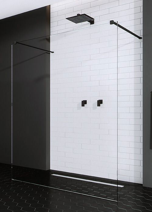 Radaway Modo X Black I 160 Walk-in zuhanyfal