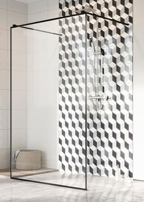 Radaway Modo X Black I 140 Frame Walk-in zuhanyfal