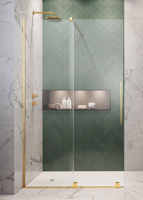Radaway Furo Gold Walk-in 120 jobb Walk-in zuhanyfal