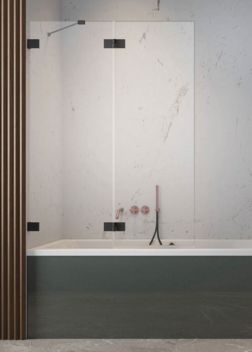 Radaway Essenza Pro Black PND II 110 J fekete kádparaván
