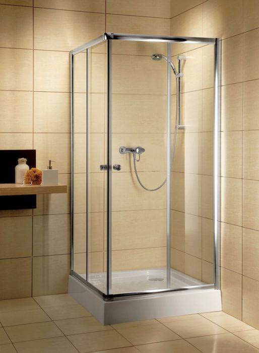 Radaway Classic C 80x80 barna fehér profillal szögletes zuhanykabin