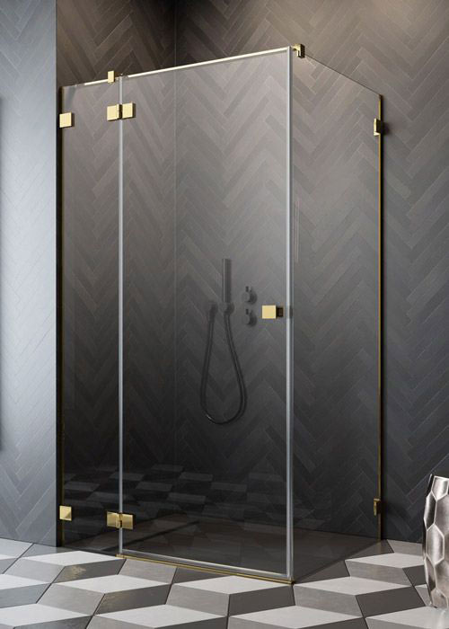 Radaway Essenza Pro Gold KDJ 80 B átlátszó szögletes zuhanykabin