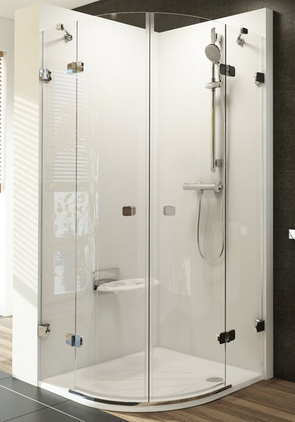 Ravak zuhanykabin Ravak Brilliant BSKK4-90 fényes transparent