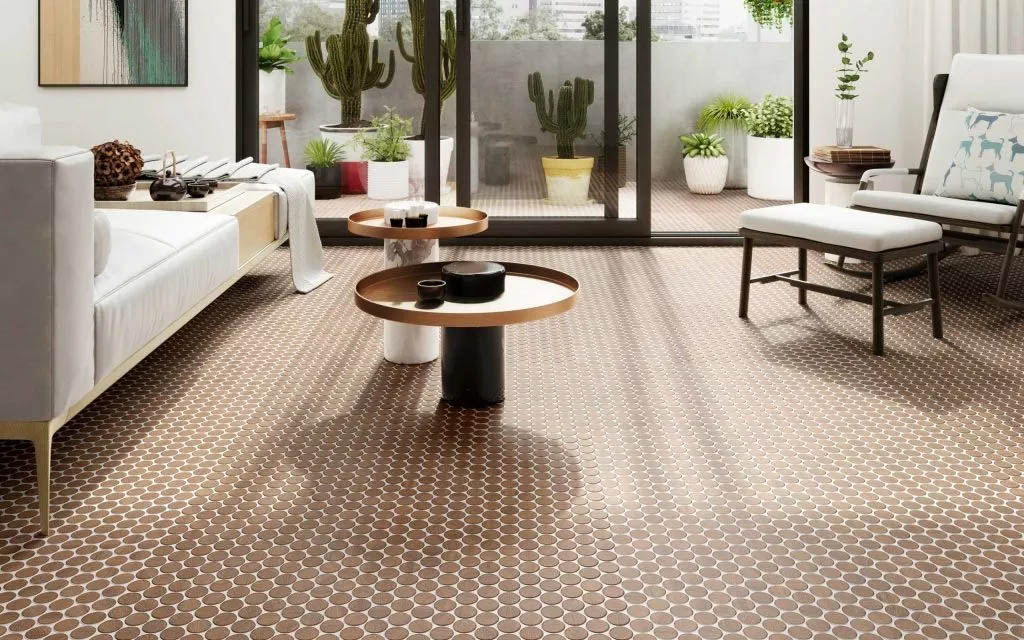 Realonda Circle Oak Walnut Modern padlólap 