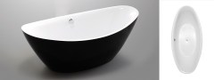 Wellis Arezzo Black Térben álló kád 180