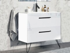 Arezzo Design Carmel 90 cm-es alsószekrény 2 fiókkal magasfény? fehér