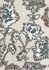 Domino dekorcsempe Domino Gris flower turkus dekorcsempe
