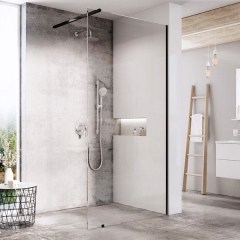 Ravak Walk-In Wall 90 (fekete + Transparent) 