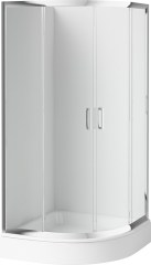 Deante Funkia félkör alakú zuhanykabin 80 cm, átlátszó üveg 