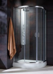 Radaway Premium Plus E1900 E 100x80 íves átlátszó zuhanykabin