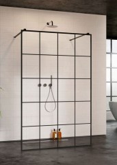 Radaway Modo New Black I 160 Factory Walk-in zuhanyfal