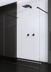 Radaway Modo X Black I 160 Walk-in zuhanyfal