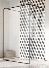 Radaway Modo X Black I 150 Frame Walk-in zuhanyfal