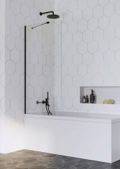 Radaway Idea Black PNJ 80 fekete kádparaván