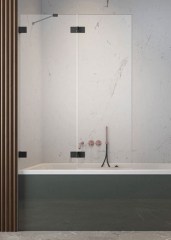 Radaway Essenza Pro Black PND II 100 J fekete kádparaván