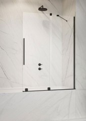 Radaway Furo Black PND II 140 B fekete kádparaván