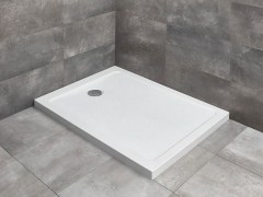 Radaway Doros Stone F szögletes lapos antracit zuhanytálca  120x80