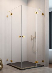 Radaway Essenza Pro Gold KDD 100 J átlátszó szögletes zuhanykabin
