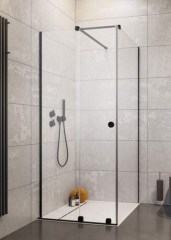 Radaway Furo Black KDJ RH 100 B átlátszó fekete szögletes zuhanykabin