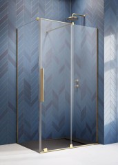 Radaway Furo Gold KDJ 130 J átlátszó arany szögletes zuhanykabin