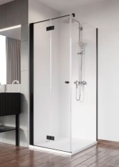 Radaway Nes Black KDJ B 100 J átlátszó szögletes fekete zuhanykabin