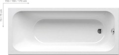 Ravak Chrome Egyenes kád 160 x 70 cm