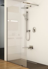Ravak Walk-In Wall 120 (fényes alu + Transparent) 