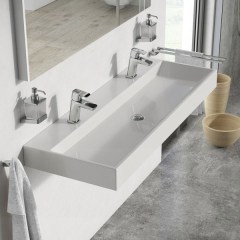 Ravak Natural Duo 1200 mosdó fehér nyílással 