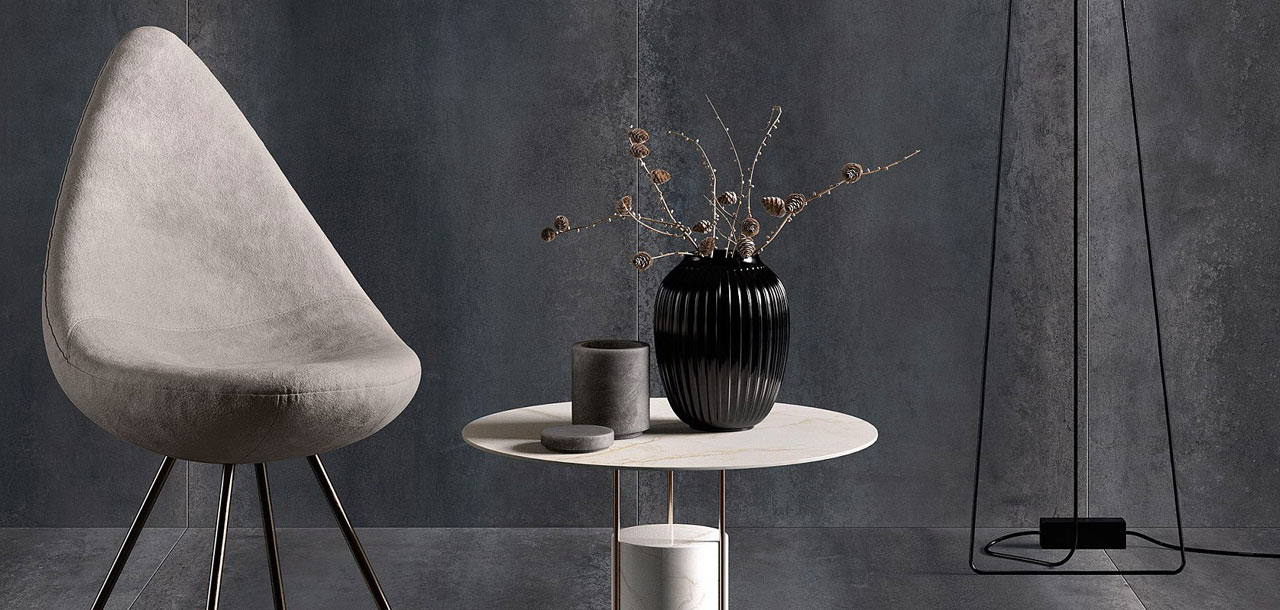 Supergres Met-All tiles inspired by sheet metal