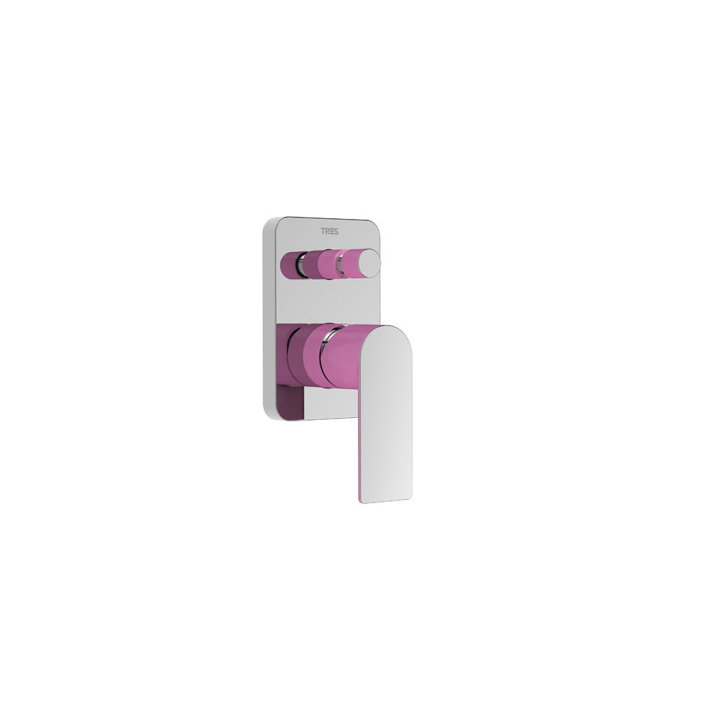 Tres Loft Colors falba süllyesztett kétutas csaptelep fuchsia-chrome 20018001FU