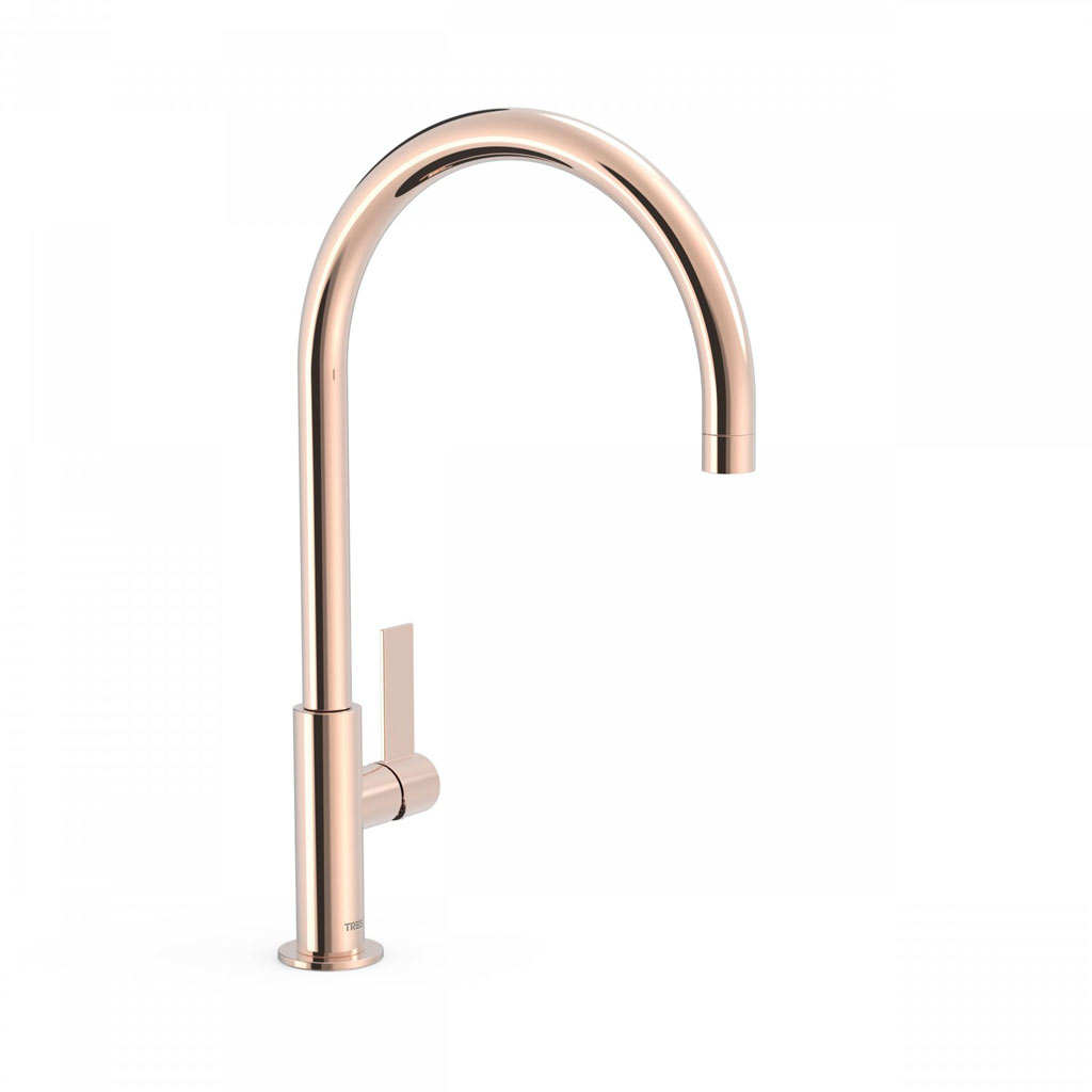 Tres Project-Tres egykaros, magasított (418 mm) mosdó csaptelep rose gold 21190601OP
