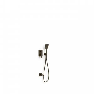 Tres Project-Tres falba süllyesztett kádtöltő csaptelep, kézizuhannyal black bronze  21128070KMB