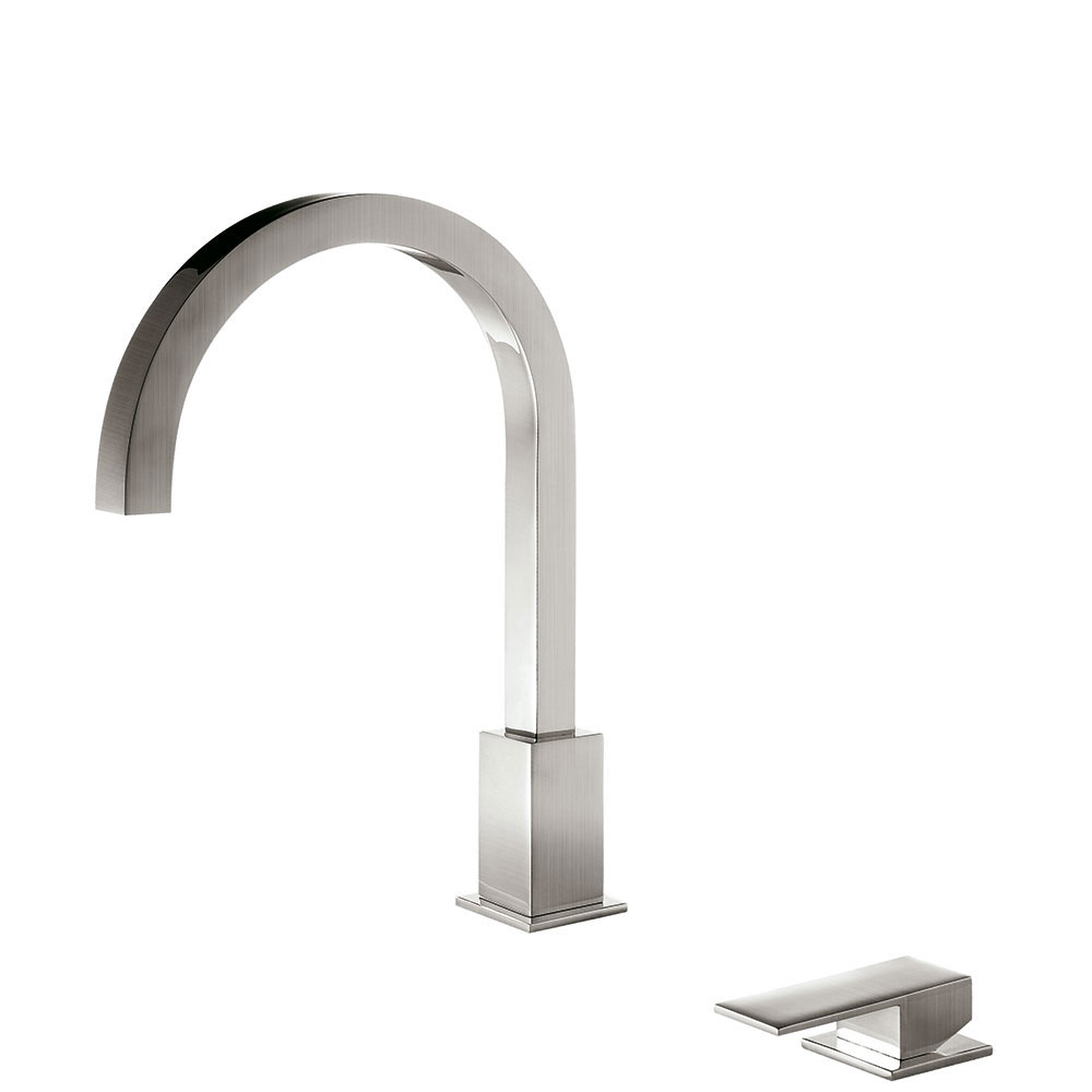 Tres Cuadro Exclusive peremre szerelhető, 2 üléses mosdó csaptelep, steel  00610503AC
