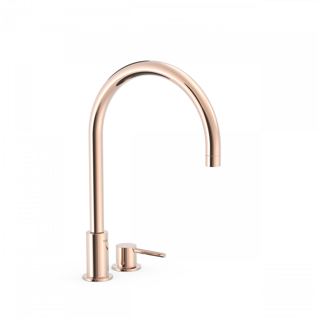 Tres Study Exclusive  peremre szerelhető, 2 üléses mosdó csaptelep, rose gold  26110501OP