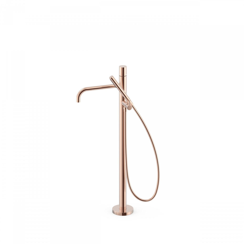 Tres Study Exclusive szabadon álló kádtöltő csaptelep, kézizuhannyal, rose gold 26247002OP