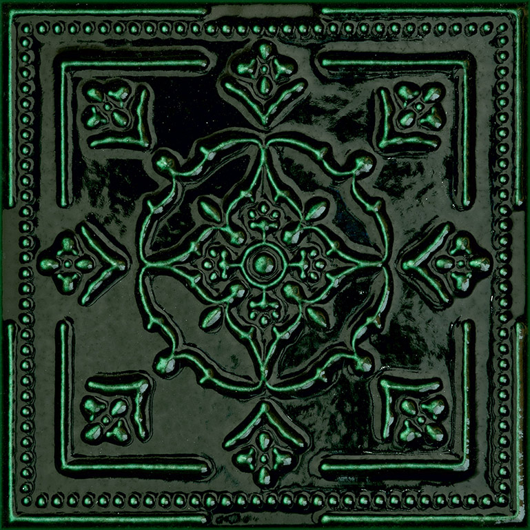 Tubadzin Tinta Green dekorcsempe 14,8 x 14,8