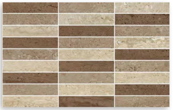Valore Travertino Mosaic dekorcsempe 25 x 40 cm